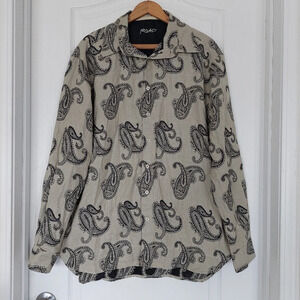 Road Paisley Button Down Shirt Size L